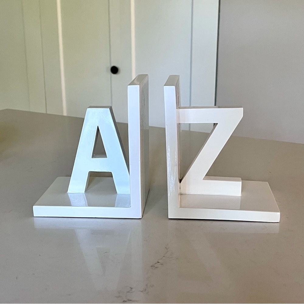 Target A-Z Bookends Pair Table/ Shelf Decor